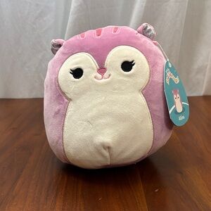 Squishmallows pink and purple chipmunk